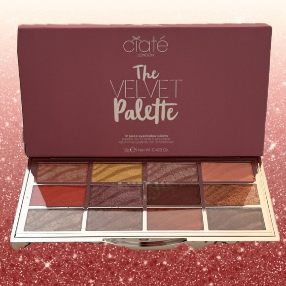 Ciate London Metallic & Matte Coral-Rose Gold Hues Velvet 12 Eyeshadow Palette - Picture 1 of 3